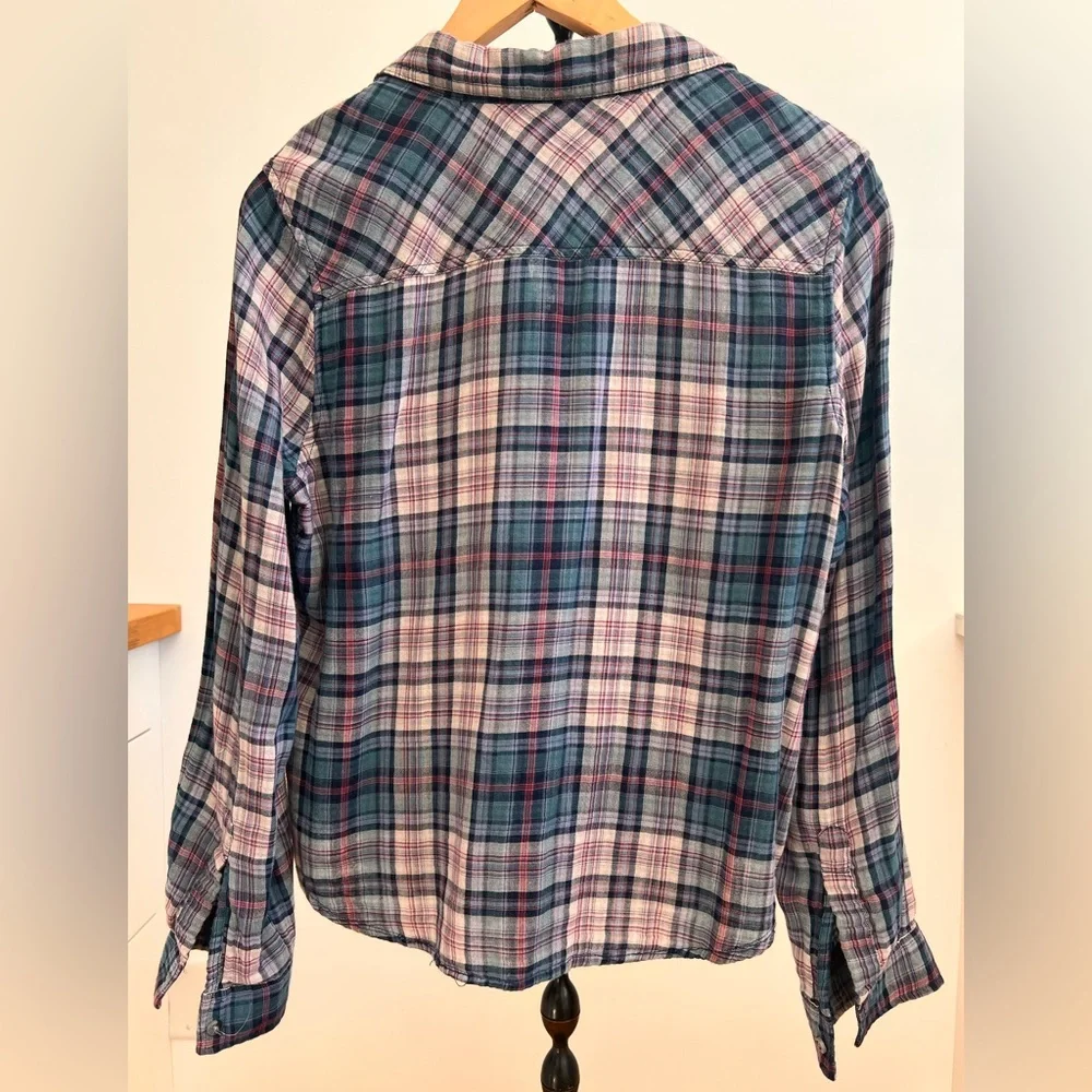 Denver Hayes Navy Plaid Shirt - Picture 4 of 5